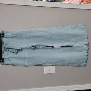 HIHO Caribbean 100% Linen Teal Pants S/M